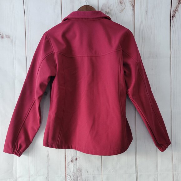 Woolrich Full Zip Women’s M Burgundy Light Jacket, Water resistant fleece warm - Picture 3 of 7